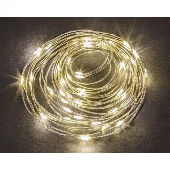 Гирлянда NAVIGATOR с микросветодиодами серии NGF-SM01-10WW-10-1.2m-2AA-SL-IP20