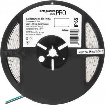 Светодиодная лента NAVIGATOR серии NLS-3528CW60-4.8-IP65-12V-PRO R5