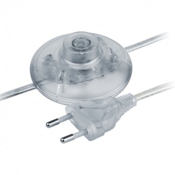 Шнур сетевой NAVIGATOR с выключателем серии NPS-FS01-170-2x0.5-TR 1.7M прозрачный