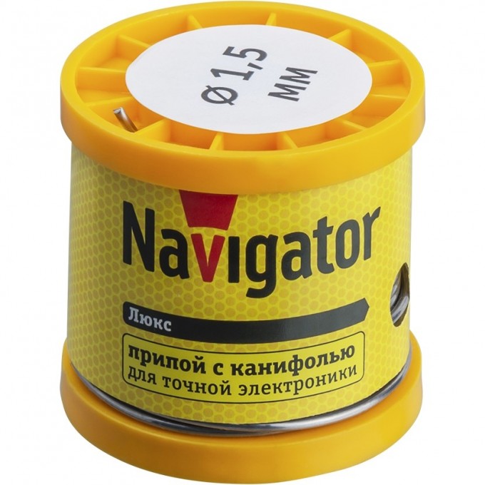 Припой с канифолью NAVIGATOR (POS-61, KATYSHKA, 1.5 MM, 200 GR) NEM-Pos02-61K-1.5-K200